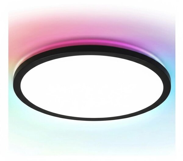 Brilagi - LED RGBW димируемо таванно осветително тяло VIBE LED/24W/230V 3000-6500K черно +ДУ