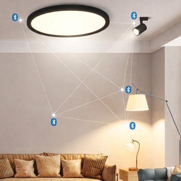 Brilagi - LED RGBW димируемо таванно осветително тяло VIBE LED/24W/230V 3000-6500K черно +ДУ
