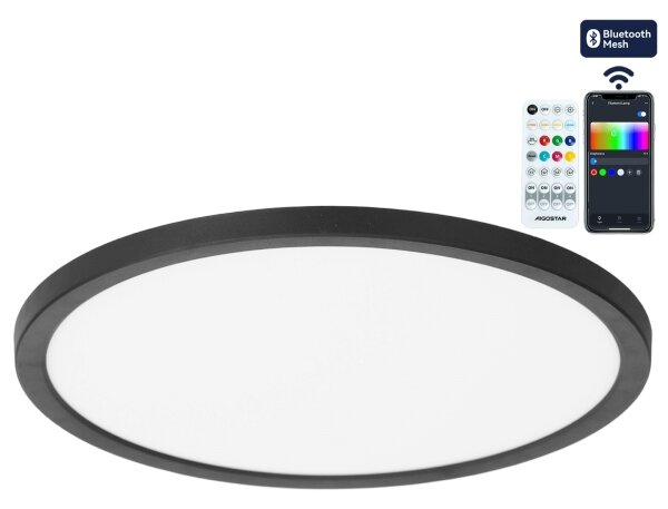 Brilagi - LED RGBW димируемо таванно осветително тяло VIBE LED/24W/230V 3000-6500K черно +ДУ