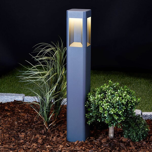 Lucande LED осветление за пътеки Annika, антрацит, метал, 80 cm, Черен, Метал, Модерен