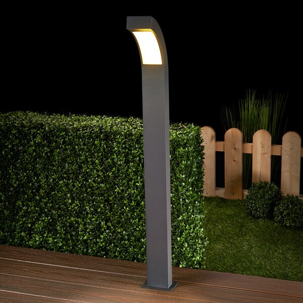Lucande LED осветление за пътеки Lennik, 100 cm, антрацит, метал, Черен, Алуминий, Модерен
