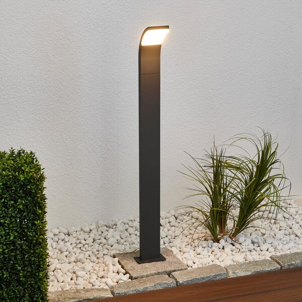 Lucande Timm LED осветление за пътеки, 100 cm, антрацит, метал, IP54, Черен, Алуминий, Модерен