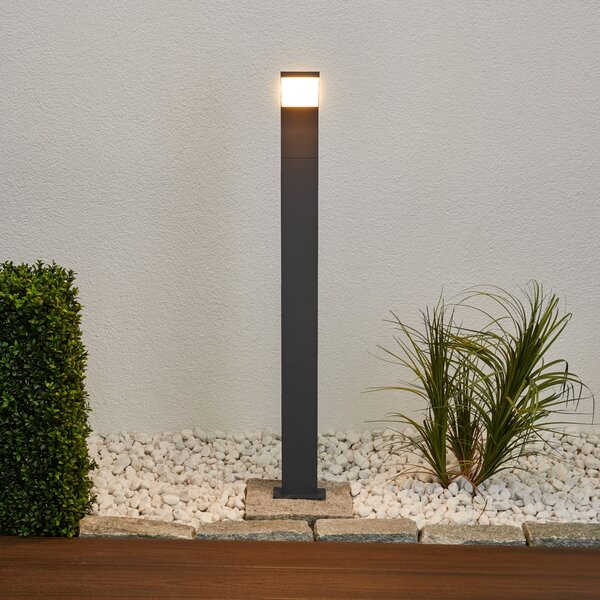Lucande Timm LED осветление за пътеки, 100 cm, антрацит, метал, IP54, Черен, Алуминий, Модерен