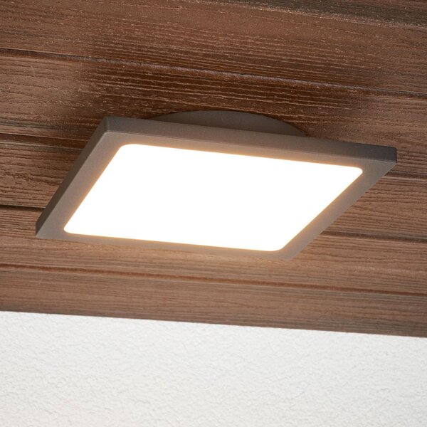 Lucande LED лампа за външно осветление Mabella, 23 cm, сензор, IP65, Черен, Алуминий, Модерен