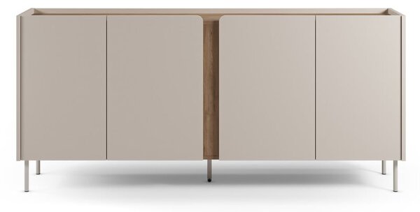 Кремаво-естествен скрин от декор от дъб 180x82x40 cm Lucile – Marckeric