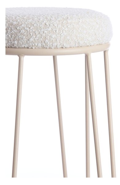 Кремав тапициран бар стол (височина на седалката 73 cm) Alice – Light & Living