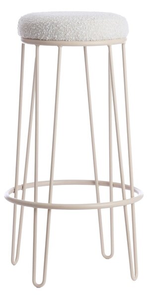 Кремав тапициран бар стол (височина на седалката 73 cm) Alice – Light & Living