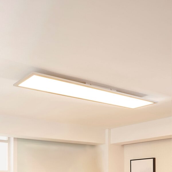 Arcchio LED панел Lysander, 50W, CCT, 119cm, сребърен, Затъмняване, Металик, кабинет / офис, Алуминий, Модерен