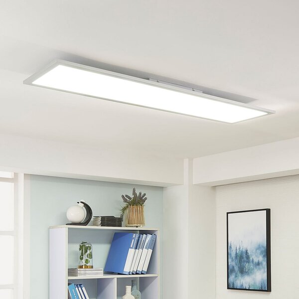 Arcchio LED панел Lysander, 50W, CCT, 119cm, сребърен, Затъмняване, Металик, кабинет / офис, Алуминий, Модерен