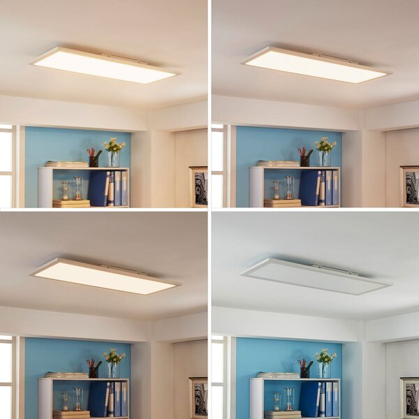 Arcchio Панел Enja LED, 79,5 cm x 29,5 cm, Затъмняване, Бял, кабинет / офис, Метал