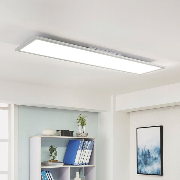 Arcchio LED панел Lysander, 32W, CCT, 119cm, сребърен, Затъмняване, Металик, кабинет / офис, Алуминий, Модерен