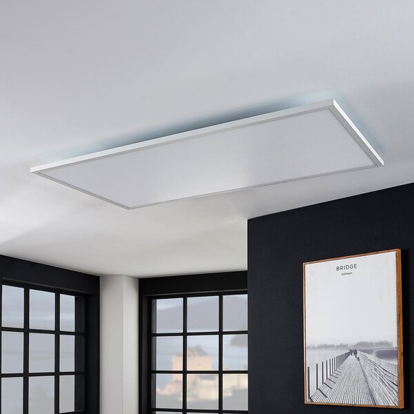 Arcchio LED панел Brenda, 120 x 60 cm, CCT, дистанционно управление, Затъмняване, Бял, Дневна/трапезария, Пластмаса, Модерен