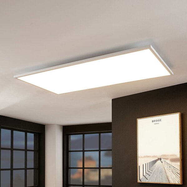 Arcchio LED панел Brenda, 120 x 60 cm, CCT, дистанционно управление, Затъмняване, Бял, Дневна/трапезария, Пластмаса, Модерен