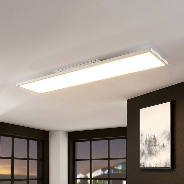 Arcchio LED панел Brenda, 120 x 30 cm, CCT, дистанционно управление, Затъмняване, Бял, Дневна/трапезария, Пластмаса, Модерен