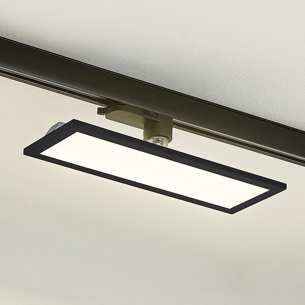 Arcchio Hairis 3-фазен LED панел, 30 cm, черен, 4000 K, Черен, кабинет / офис, Пластмаса, Модерен