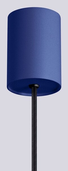 Тъмносиньо висящо осветително тяло със стъклен абажур ø 12 cm Orbital – Sollux
