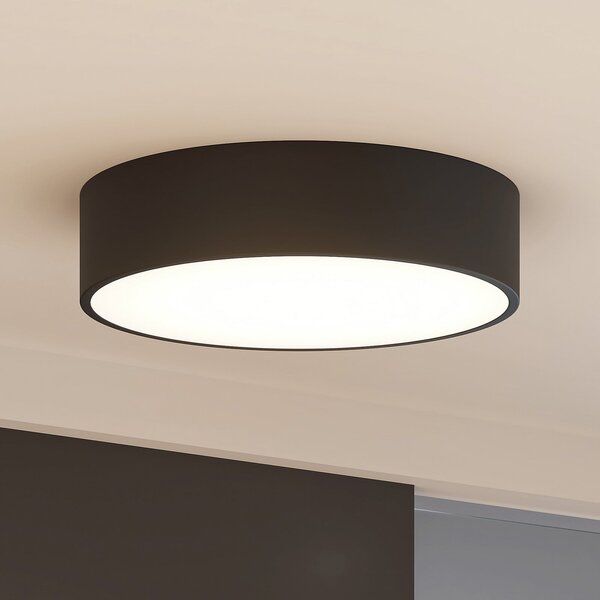 Arcchio LED лампа за таван Noabelle, Ø 40 cm, черна, метал, Затъмняване, Черен, Кухня, Метал, Модерен