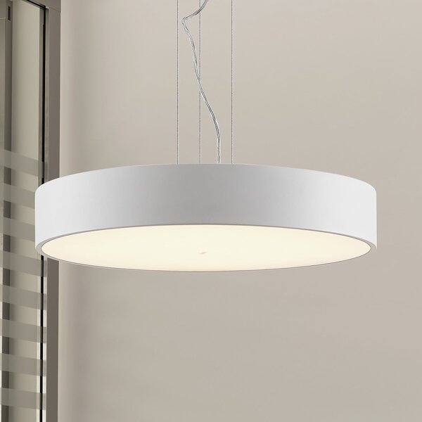Arcchio LED висяща лампа Noabelle, Ø 60 cm, бяла, метал, Затъмняване, Бял, Кухня, Метал, Модерен