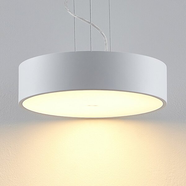 Arcchio LED висяща лампа Noabelle, Ø 40 cm, бяла, метал, Затъмняване, Бял, Кухня, Метал, Модерен