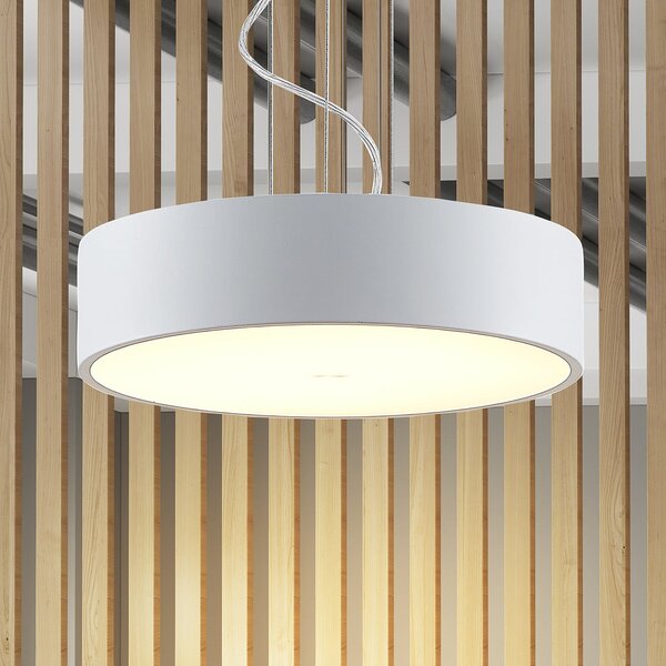 Arcchio LED висяща лампа Noabelle, Ø 40 cm, бяла, метал, Затъмняване, Бял, Кухня, Метал, Модерен