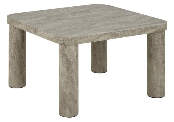 Светлосива масичка за кафе от декор от мрамор 60x60 cm Solano – Actona