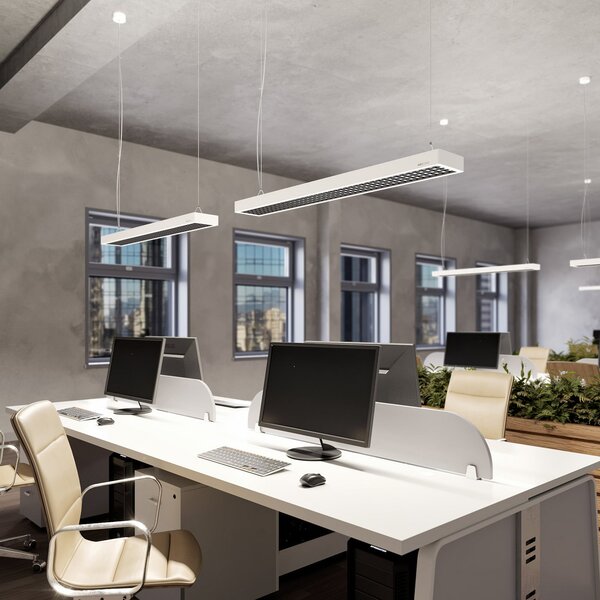 Arcchio Susi LED лампа за офис, бяла, 120 cm, 4000K, DALI, Затъмняване, Бял, кабинет / офис, Алуминий, Модерен