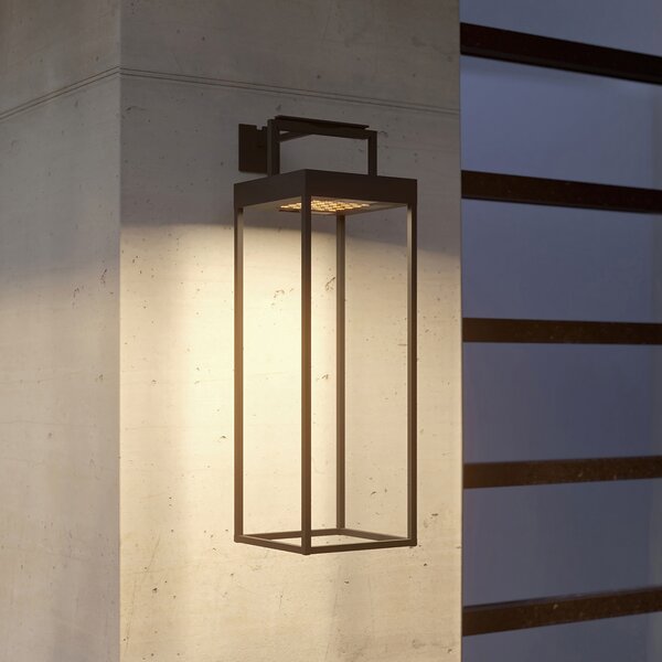 Lucande LED слънчева светлина Lynzy, 58cm, черна, метална, IP65, Затъмняване, Черен, Метал, Модерен