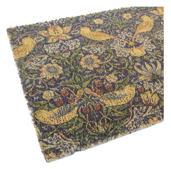 Изтривалка от кокосови влакна 40x60 cm William Morris Strawberry Thief – Artsy Doormats