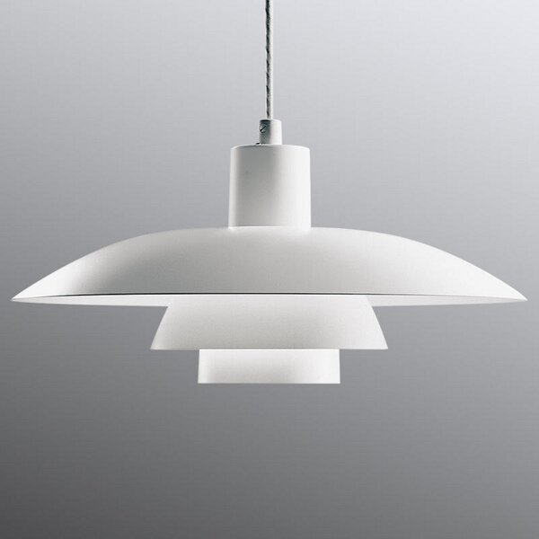 Louis Poulsen PH 4/3 - Дизайнерска висяща лампа, 40 cm, Затъмняване, Бял, Дневна/трапезария, Метал, Дизайн
