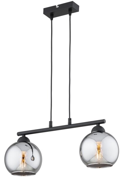Brilagi - Полилей на кабел DIOR 2xE27/60W/230V черно/димно сиво
