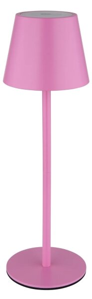 Globo 58488P-LED Сензорна, с регулируема яркост и презареждаема външна настолна лампа VANNIE 3W/5V IP54 1800mAh розова