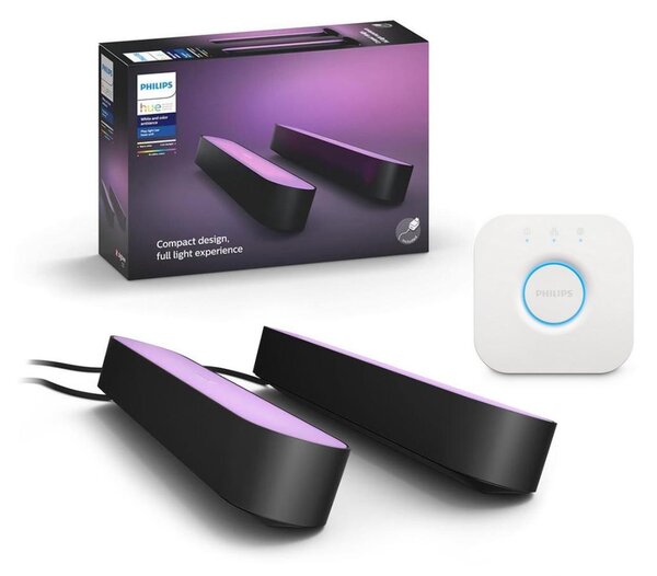 Philips - комплект от 2 димируеми LED RGB настолни лампи Hue PLAY WACA 6W/230V + Hue Bridge
