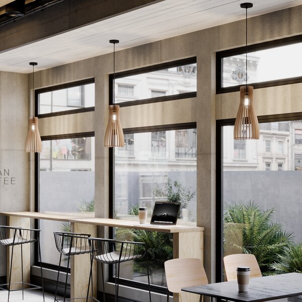 Envostar Furn висящо осветление, брезов шперплат, 1fl, Затъмняване, Дърво, Дневна/трапезария, Дървесина, Скандинавски