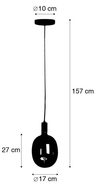 Индустриално висящо осветление черно с LED G170 димируемо - Facil