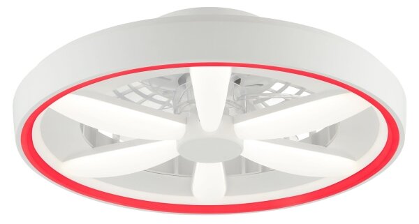 Brilliant - LED RGBW таванен вентилатор GAIANO LED/48W/230V бял + DO