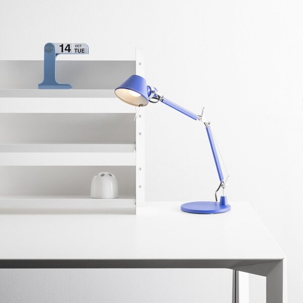 Artemide настолна лампа Tolomeo Micro, синя, Син, кабинет / офис, Метал, Дизайн