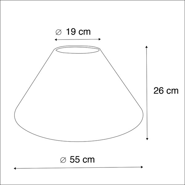 Абажур 55/19/26 бежов