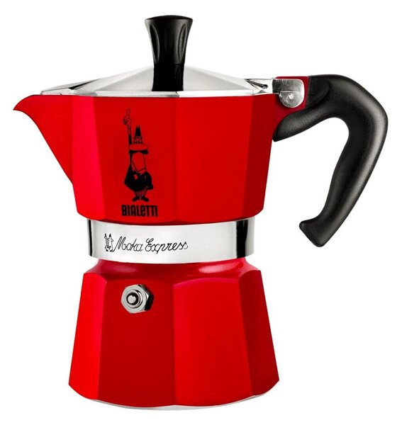 Италианска Кафеварка Bialetti Червен Алуминий 1 чаша за чай 50 ml