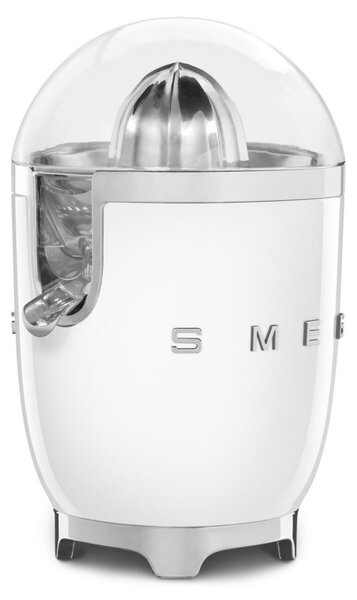 Електрическа цитрус преса Smeg CJF11WHEU, 70 W, Антикапкова система, Противоплъзгаща се основа, Бял