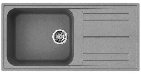 Кухненска мивка Smeg LZ150CT, 100 см, Материал против надраскване, Лесен за почистване, Сив