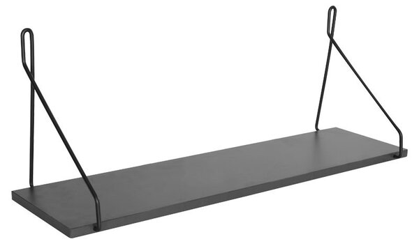 Стенна етажерка Тарс тъмен сив - черен 72x20x27см
