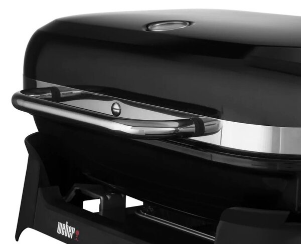 Електрическо барбекю Weber Lumin WB92010979DL, 2200W, 315C, 49x33 см, Емайлирани с порцелан чугунени скари, Автентичен барбекю вкус, Черен