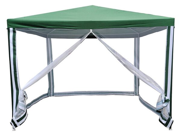 Градинска шатра Muhler G1015-NET, 300x300 см, Странични мрежи, Зелен/бял