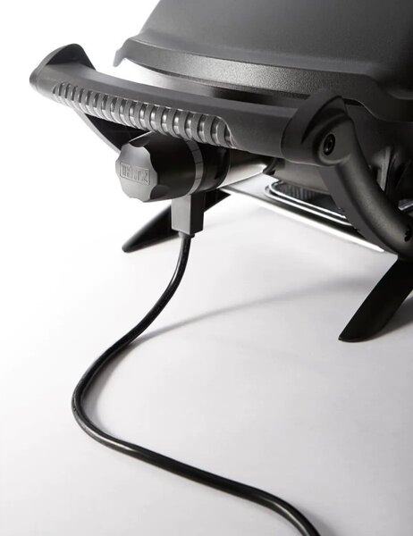 Електрическо барбекю Weber Q2400 WB55020079DL, 2200W, 290C, 55x39 см, Емайлирани с порцелан чугунени скари, Вградени дръжки, Тъмносив