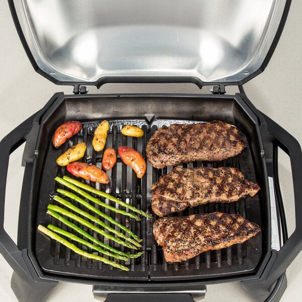 Електрическо барбекю Weber Grill Pulse 1000 81010079, 1800W, 300°C, LED дисплей, iGrill, Черен/инокс