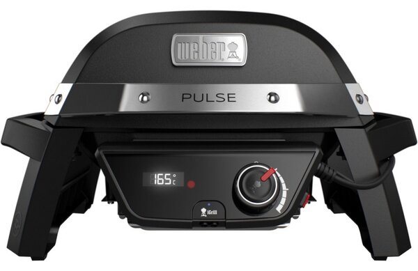 Електрическо барбекю Weber Grill Pulse 1000 81010079, 1800W, 300°C, LED дисплей, iGrill, Черен/инокс