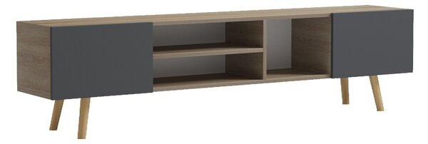 ТВ шкаф, Osclo, антрацит, 30x160x41 см