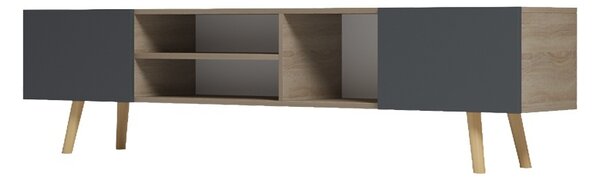ТВ шкаф, Osclo, антрацит, 30x160x41 см