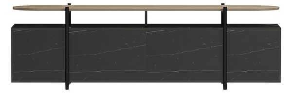 ТВ шкаф, Medousa, черен, 35.5x160x50 см