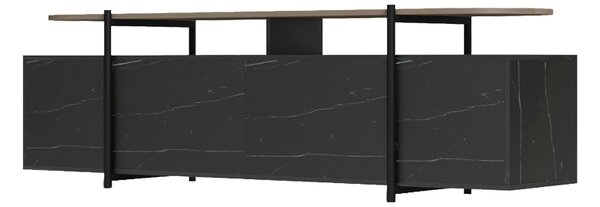 ТВ шкаф, Medousa, черен, 35.5x160x50 см